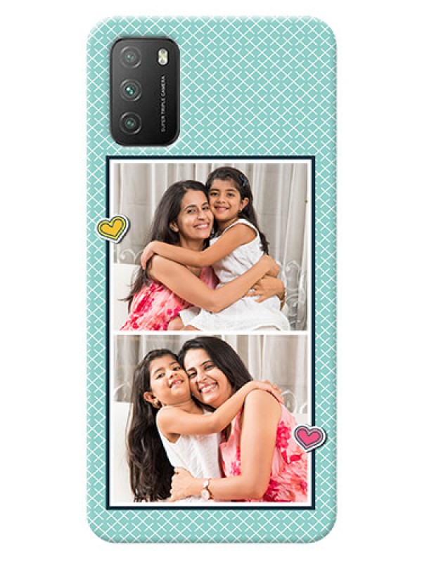 Custom Poco M3 Custom Phone Cases: 2 Image Holder with Pattern Design