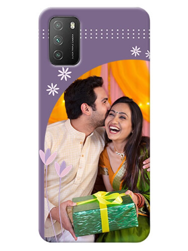 Custom Poco M3 Phone covers for girls: lavender flowers design 