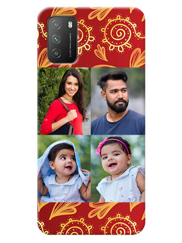 Custom Poco M3 Mobile Phone Cases: 4 Image Traditional Design