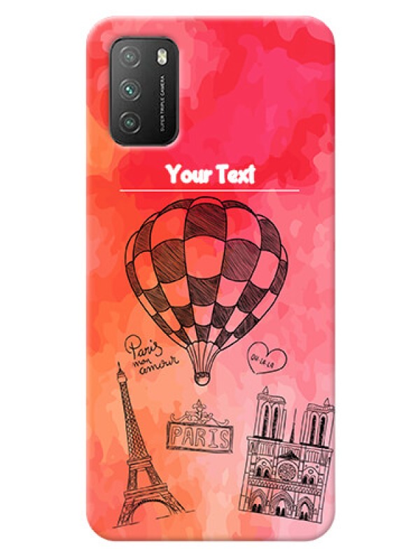 Custom Poco M3 Personalized Mobile Covers: Paris Theme Design