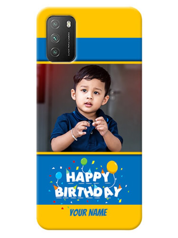 Custom Poco M3 Mobile Back Covers Online: Birthday Wishes Design