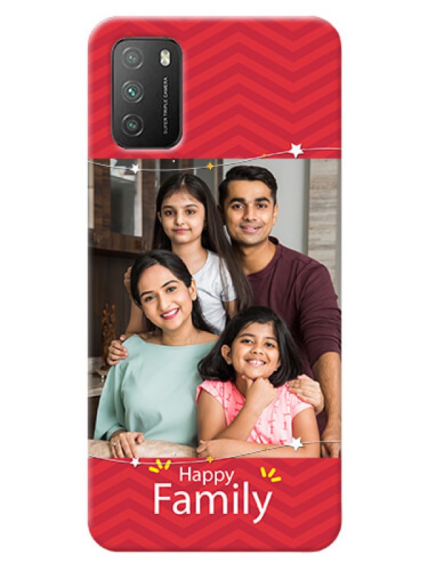 Custom Poco M3 customized phone cases: Happy Family Design