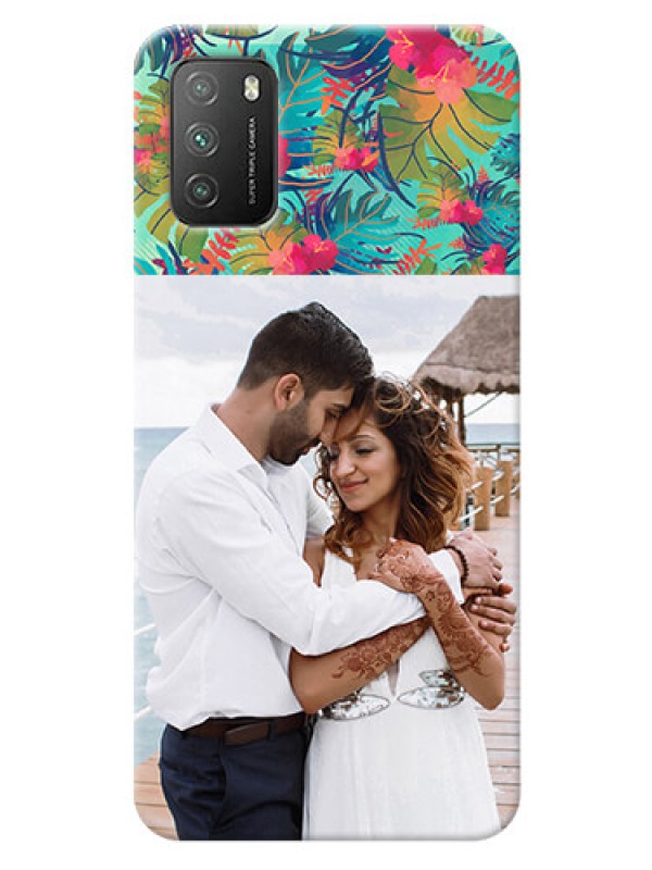 Custom Poco M3 Personalized Phone Cases: Watercolor Floral Design