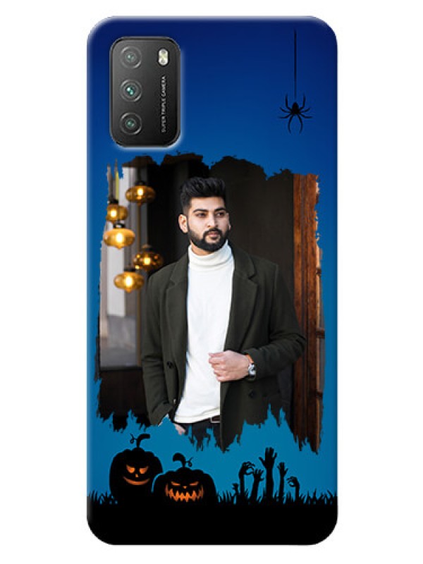 Custom Poco M3 mobile cases online with pro Halloween design 