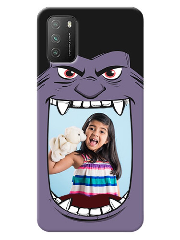 Custom Poco M3 Personalised Phone Covers: Angry Monster Design