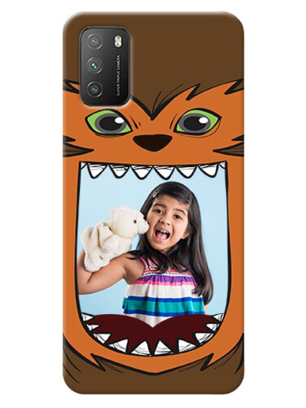Custom Poco M3 Phone Covers: Owl Monster Back Case Design