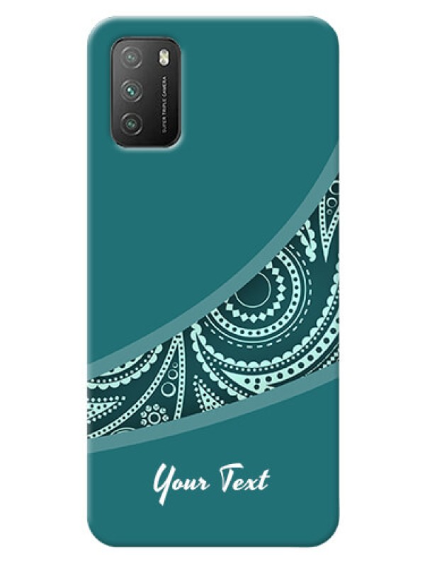 Custom Poco M3 Custom Phone Covers: semi visible floral Design