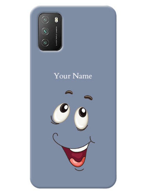 Custom Poco M3 Phone Back Covers: Laughing Cartoon Face Design