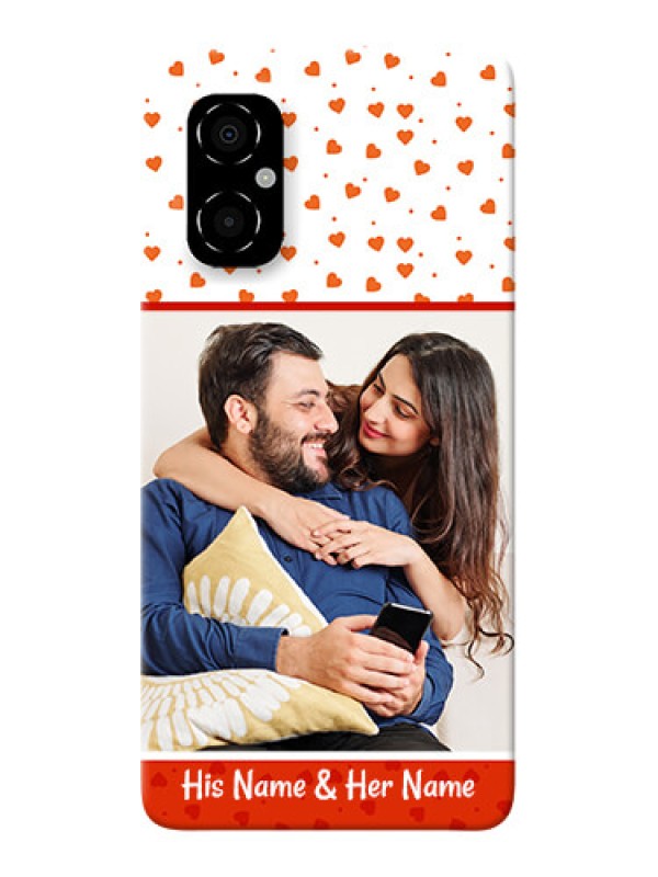Custom Poco M4 5G Phone Back Covers: Orange Love Symbol Design
