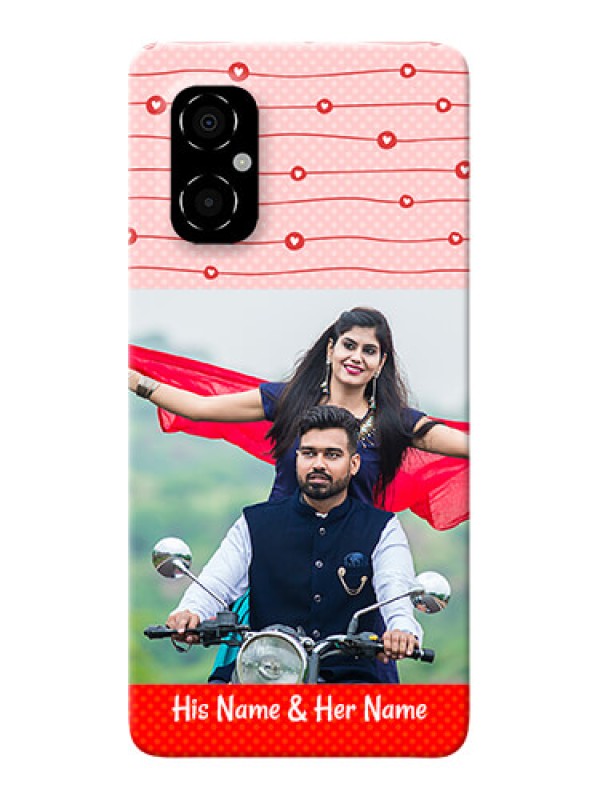 Custom Poco M4 5G Custom Phone Cases: Red Pattern Case Design