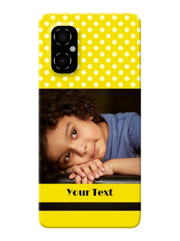 Custom Poco M4 5G Custom Mobile Covers: Bright Yellow Case Design