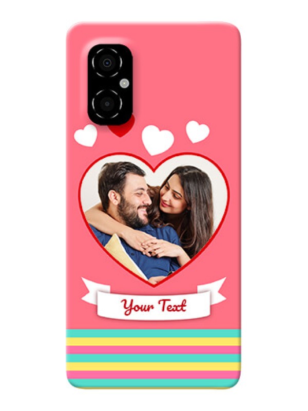 Custom Poco M4 5G Personalised mobile covers: Love Doodle Design