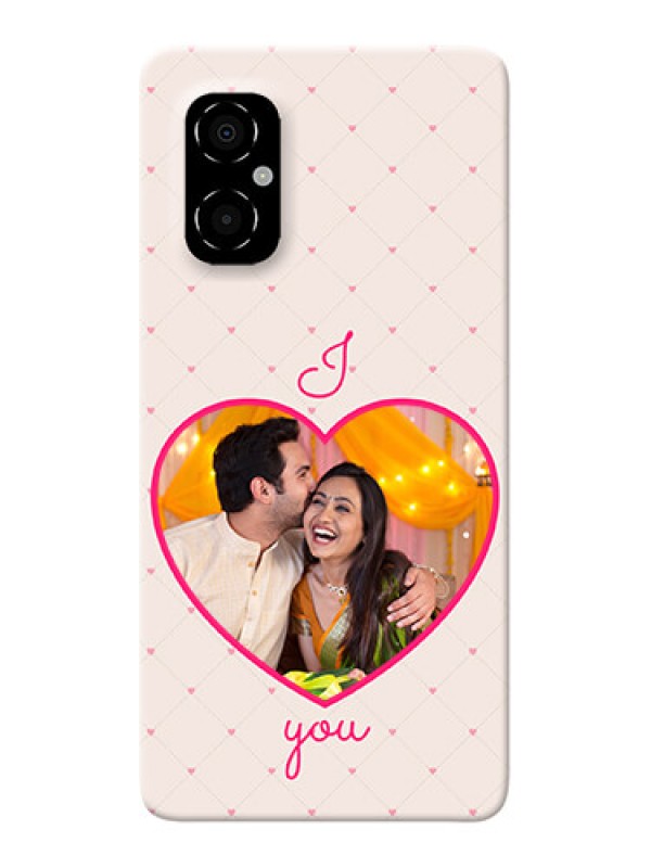 Custom Poco M4 5G Personalized Mobile Covers: Heart Shape Design
