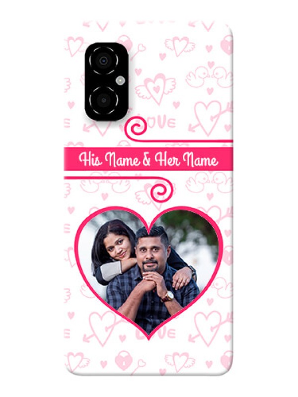 Custom Poco M4 5G Personalized Phone Cases: Heart Shape Love Design