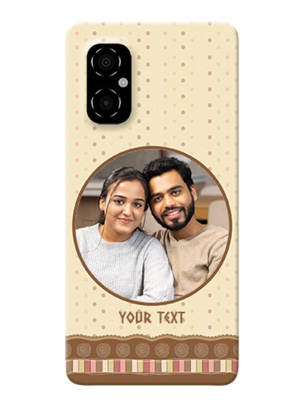 Custom Poco M4 5G Mobile Cases: Brown Dotted Mobile Case Design