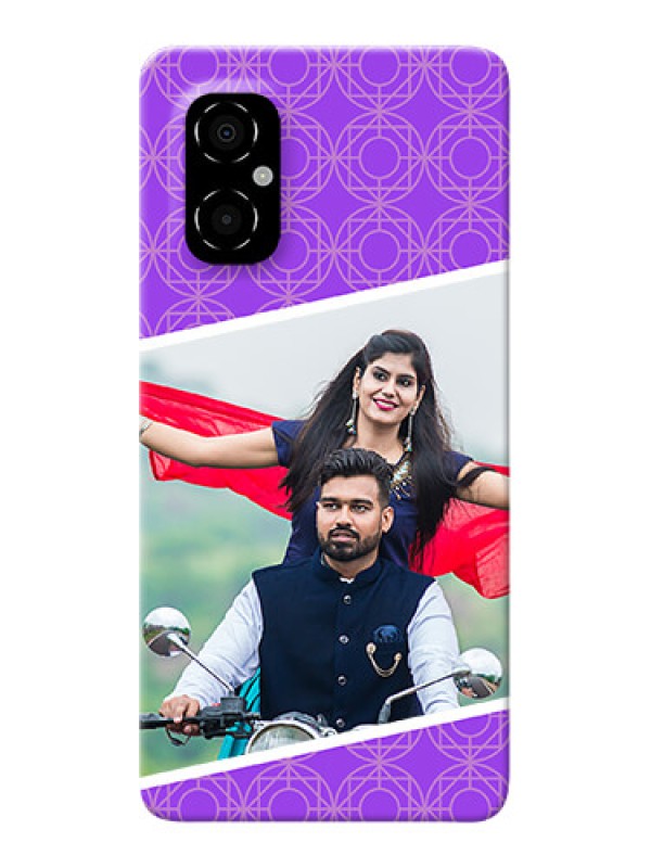 Custom Poco M4 5G mobile back covers online: violet Pattern Design