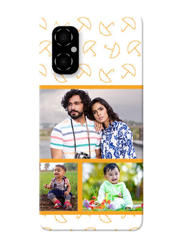 Custom Poco M4 5G Personalised Phone Cases: Yellow Pattern Design