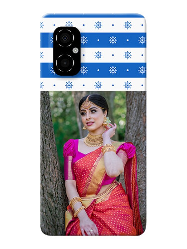 Custom Poco M4 5G custom mobile covers: Snow Pattern Design