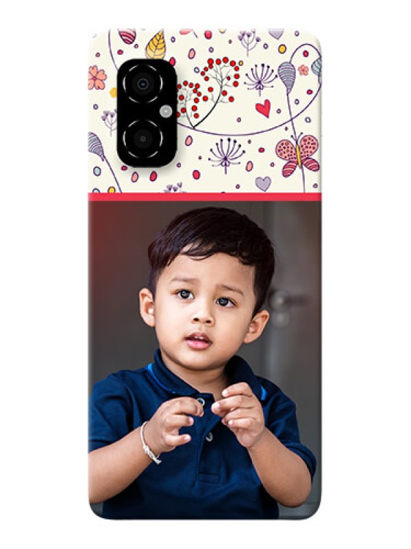 Custom Poco M4 5G phone back covers: Premium Floral Design