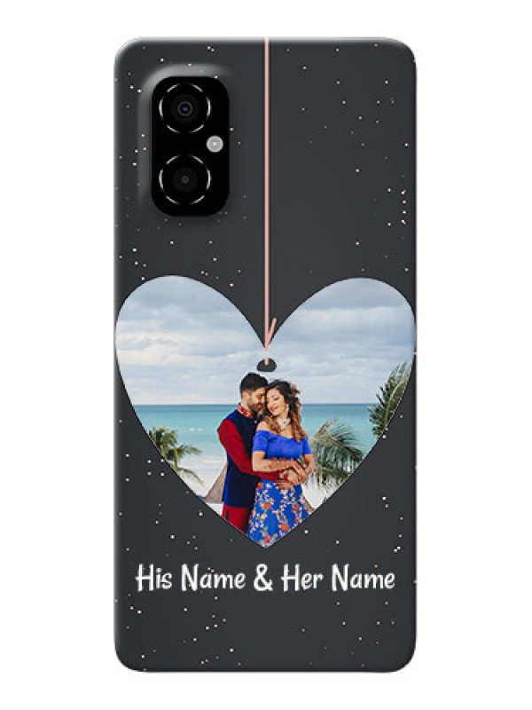 Custom Poco M4 5G custom phone cases: Hanging Heart Design