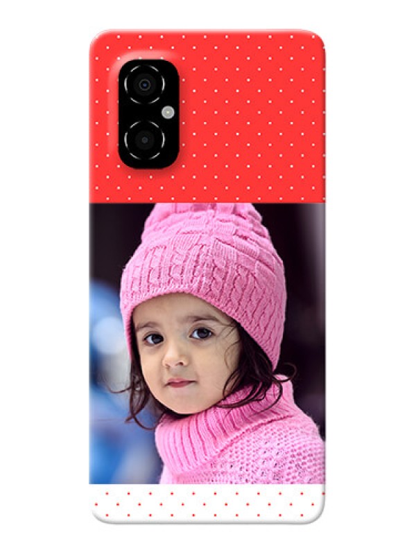 Custom Poco M4 5G personalised phone covers: Red Pattern Design