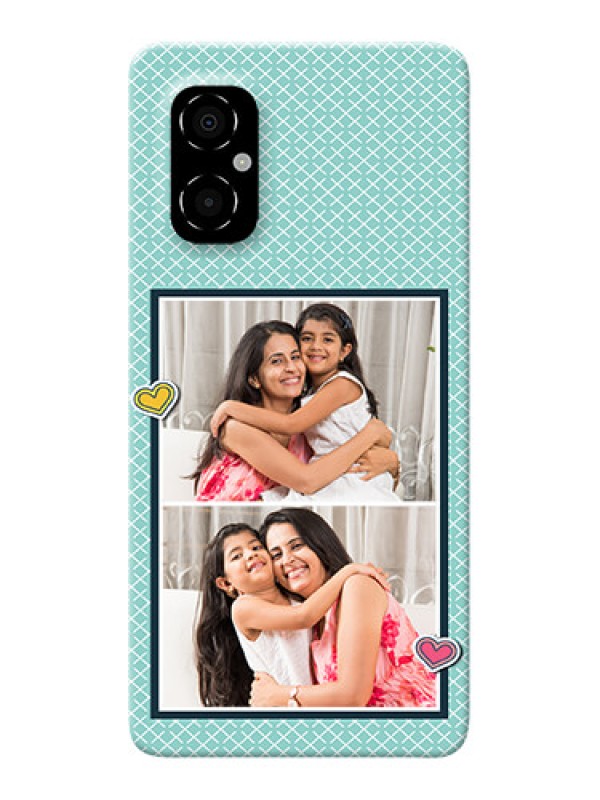 Custom Poco M4 5G Custom Phone Cases: 2 Image Holder with Pattern Design