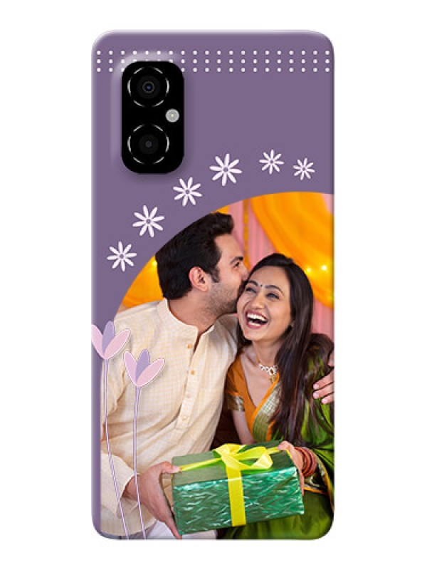 Custom Poco M4 5G Phone covers for girls: lavender flowers design 