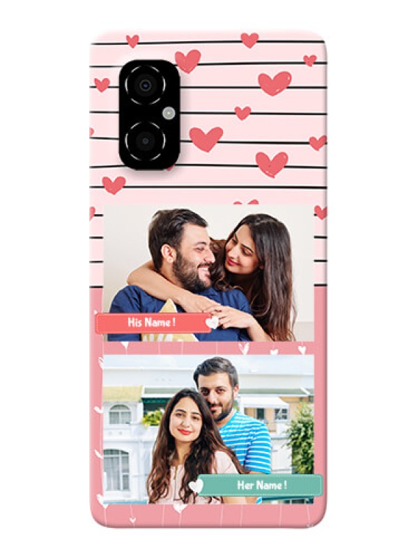 Custom Poco M4 5G custom mobile covers: Photo with Heart Design