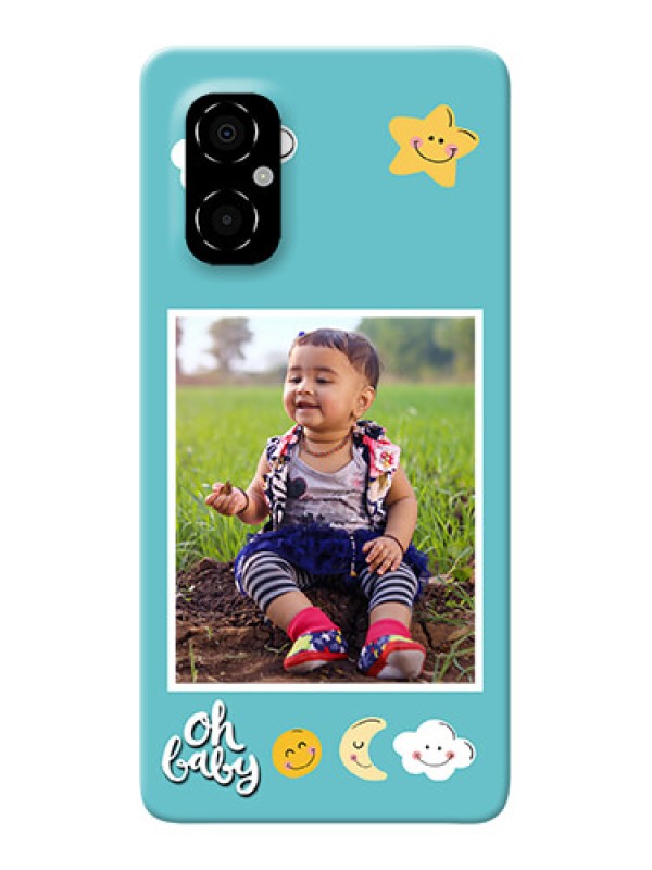 Custom Poco M4 5G Personalised Phone Cases: Smiley Kids Stars Design