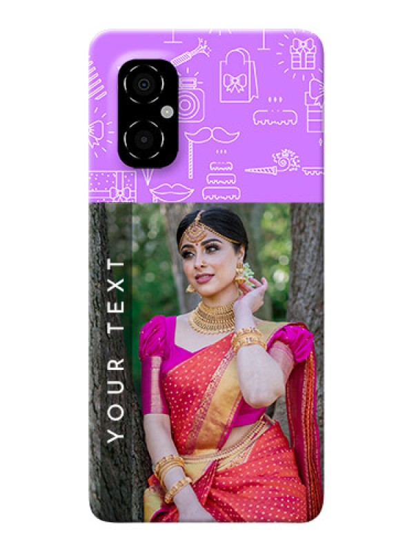 Custom Poco M4 5G Personalized Phone Cases: Birthday Icons Design