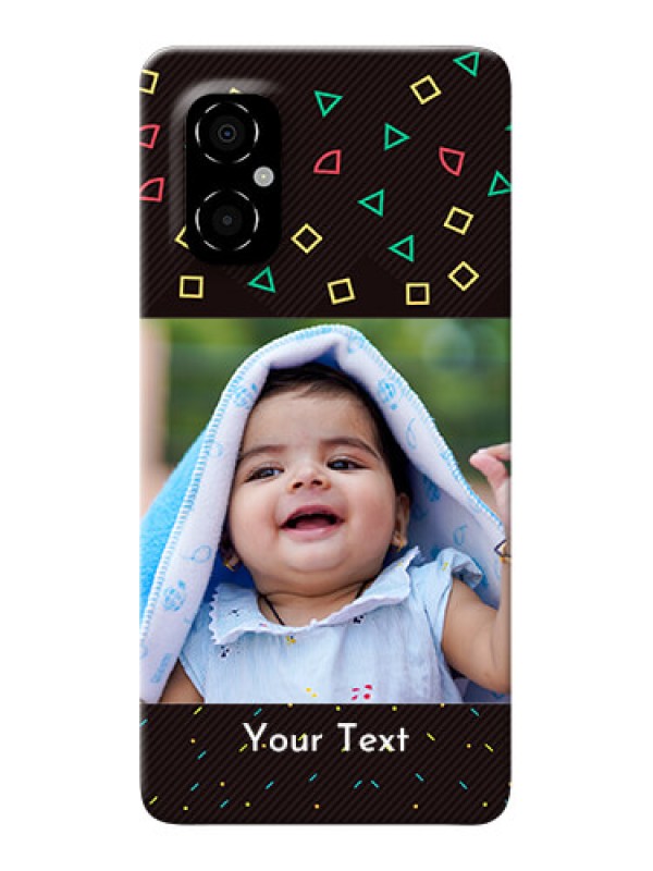 Custom Poco M4 5G custom mobile cases with confetti birthday design