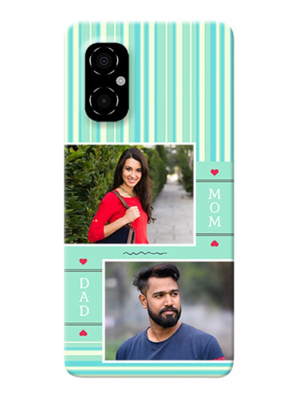 Custom Poco M4 5G custom mobile phone covers: Mom & Dad Pic Design