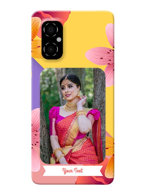 Custom Poco M4 5G Mobile Covers: 3 Image With Vintage Floral Design