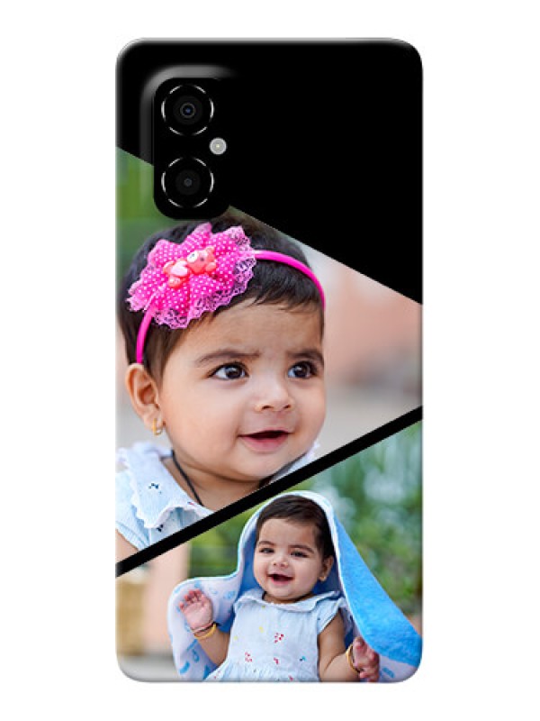 Custom Poco M4 5G mobile back covers online: Semi Cut Design