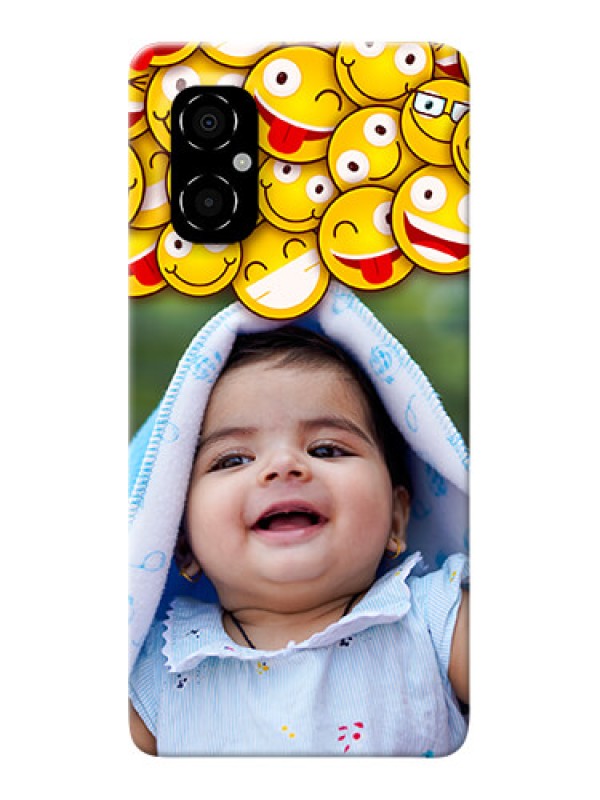 Custom Poco M4 5G Custom Phone Cases with Smiley Emoji Design