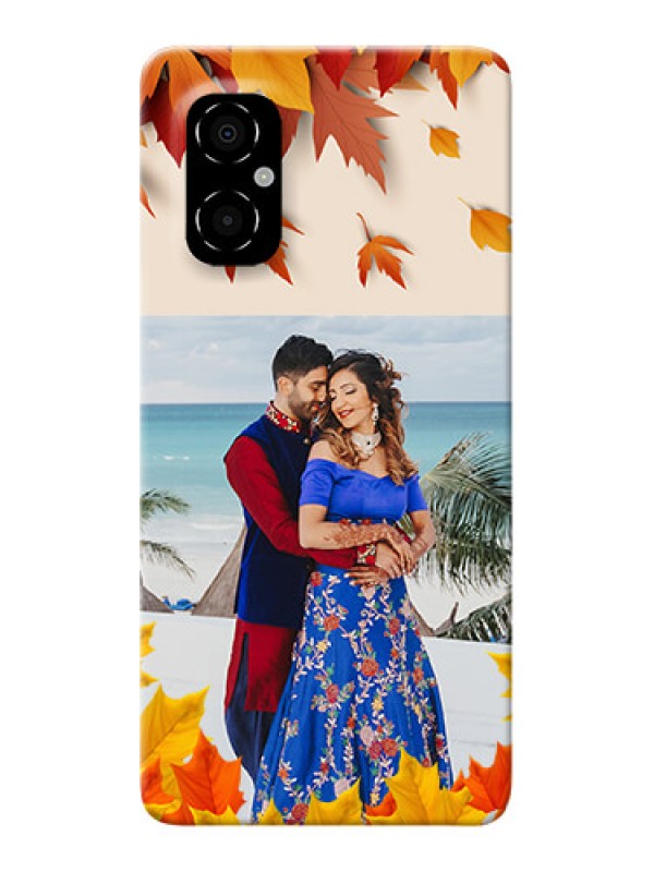 Custom Poco M4 5G Mobile Phone Cases: Autumn Maple Leaves Design