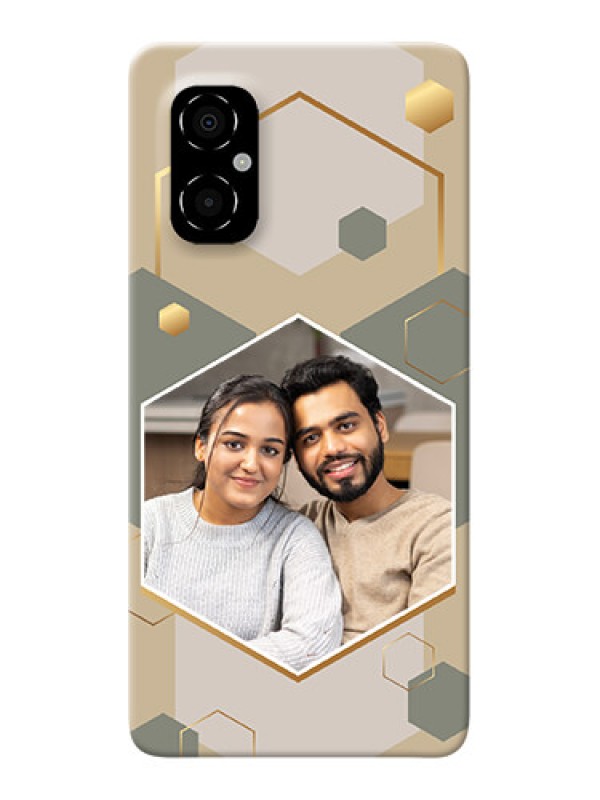 Custom Poco M4 5G Phone Back Covers: Stylish Hexagon Pattern Design