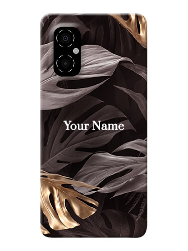Custom Poco M4 5G Mobile Back Covers: Wild Leaves digital paint Design