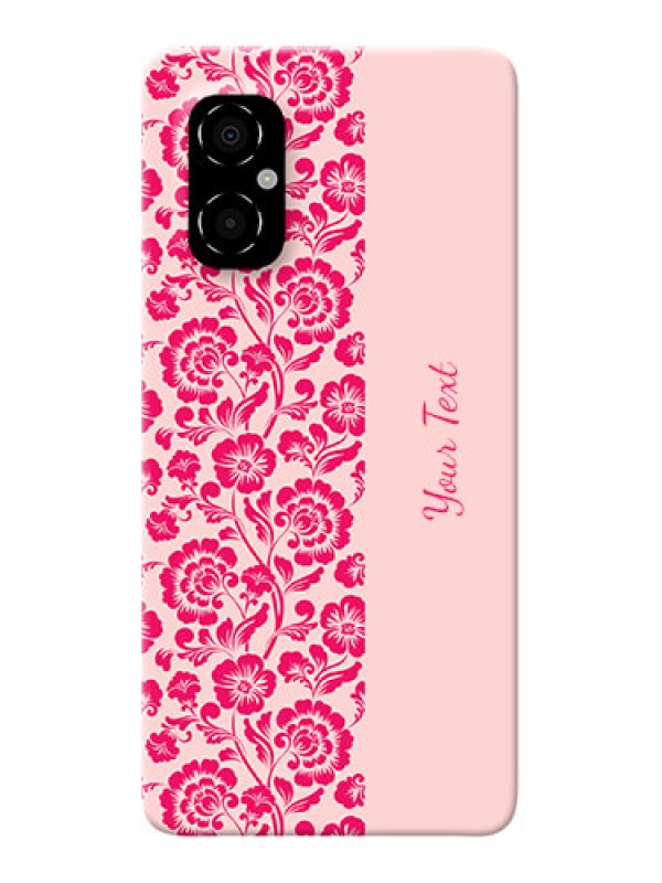 Custom Poco M4 5G Phone Back Covers: Attractive Floral Pattern Design