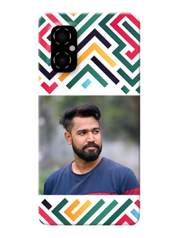 Custom Poco M4 5G Custom Mobile Case with Colorful Maze Pattern Design