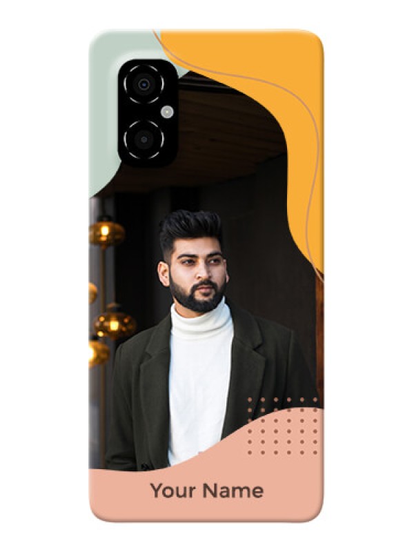Custom Poco M4 5G Custom Phone Cases: Tri-coloured overlay design