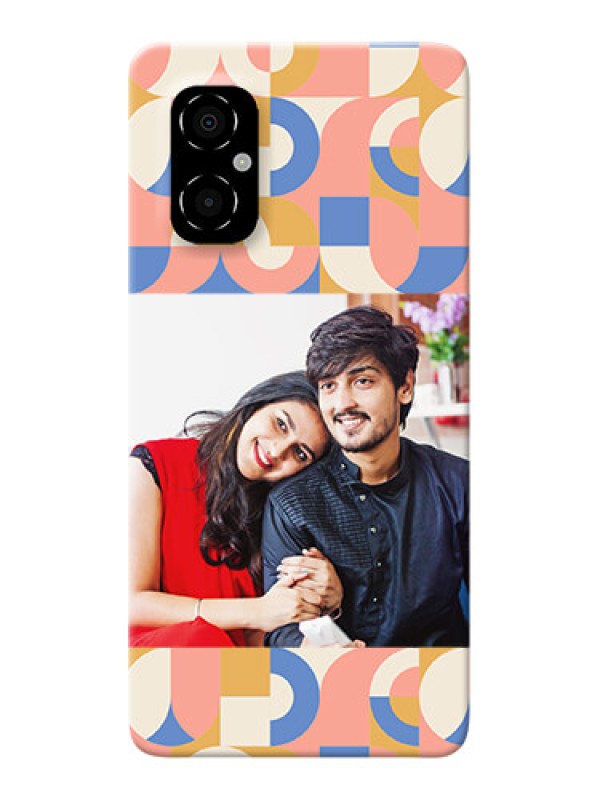 Custom Poco M4 5G Custom Phone Covers: Semi-circle Maze Pattern Design