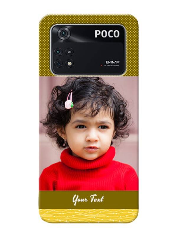 Custom Poco M4 Pro 4G custom mobile back covers: Simple Green Color Design