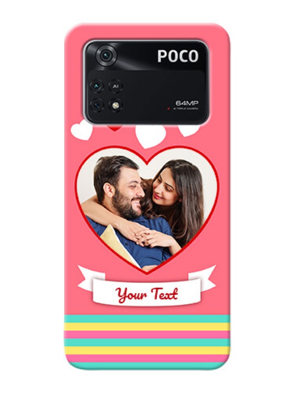 Custom Poco M4 Pro 4G Personalised mobile covers: Love Doodle Design