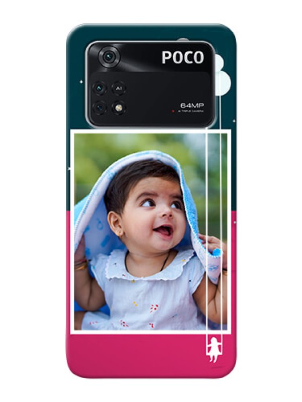 Custom Poco M4 Pro 4G custom phone covers: Cute Girl with Cloud Design