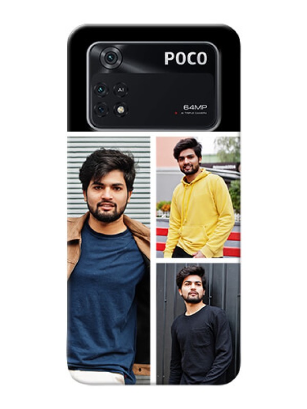 Custom Poco M4 Pro 4G Custom Mobile Cover: Upload Multiple Picture Design