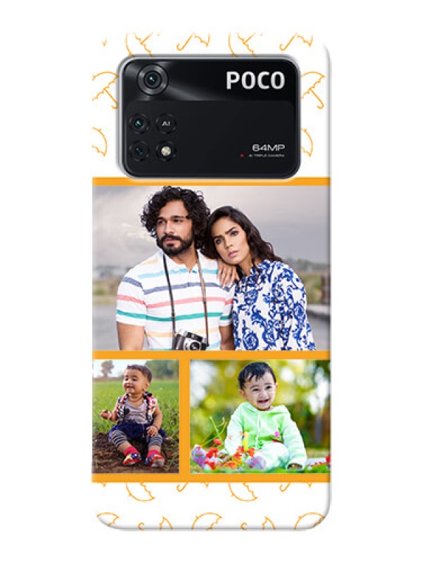 Custom Poco M4 Pro 4G Personalised Phone Cases: Yellow Pattern Design