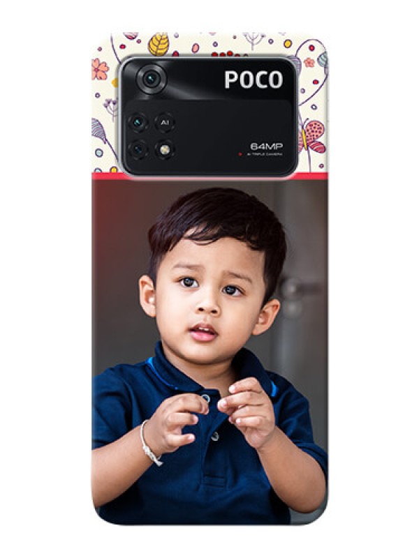 Custom Poco M4 Pro 4G phone back covers: Premium Floral Design