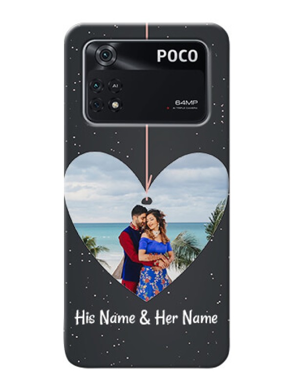 Custom Poco M4 Pro 4G custom phone cases: Hanging Heart Design