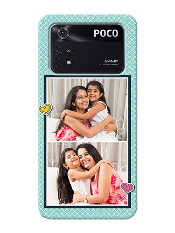 Custom Poco M4 Pro 4G Custom Phone Cases: 2 Image Holder with Pattern Design